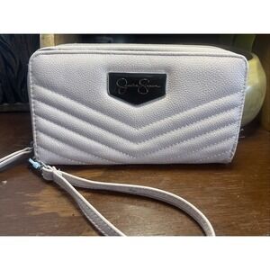 JESSICA SIMPSON PINK FAUX LEATHER WALLET